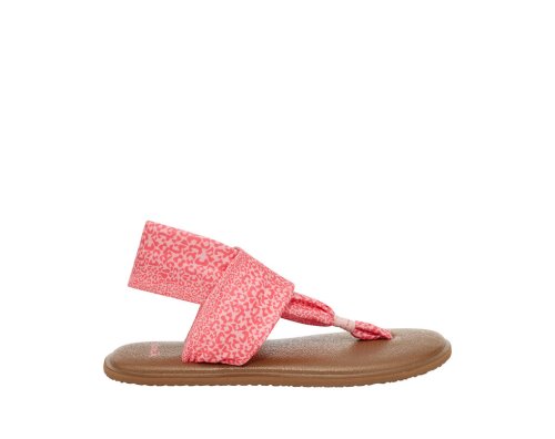 Sandale Sanuk Yoga Sling Burst Print Vegan Enfant - Rose Leopard RUDTAB359